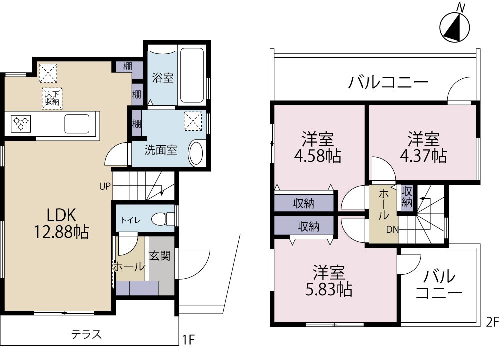 多摩市一ノ宮2期　2号棟 間取り図