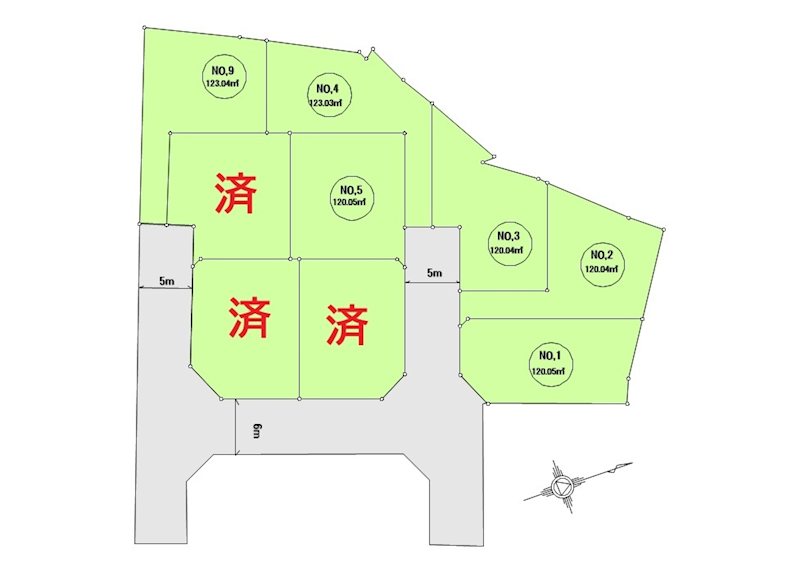 多摩市関戸 売地　1号地  間取り図