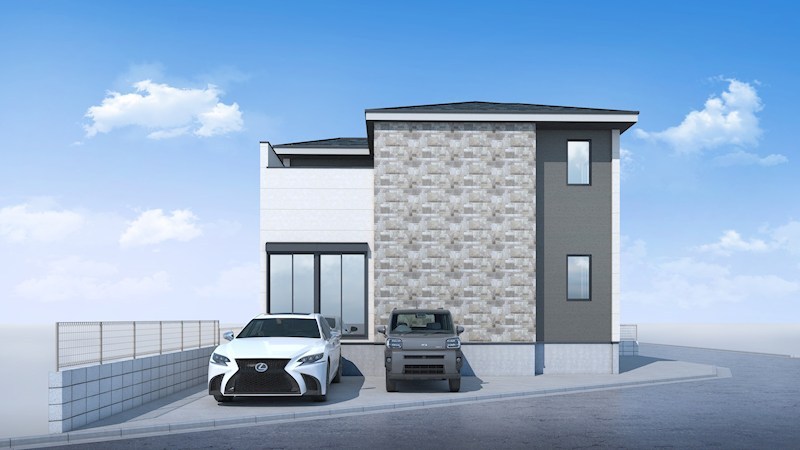 万願寺徒歩5分の好立地　東南角地のデザイナーズ住宅 外観写真