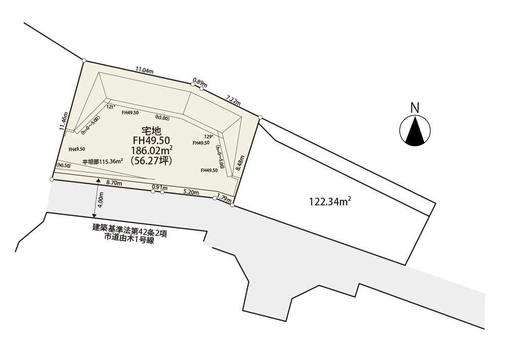 八王子市大塚　売地 間取り図