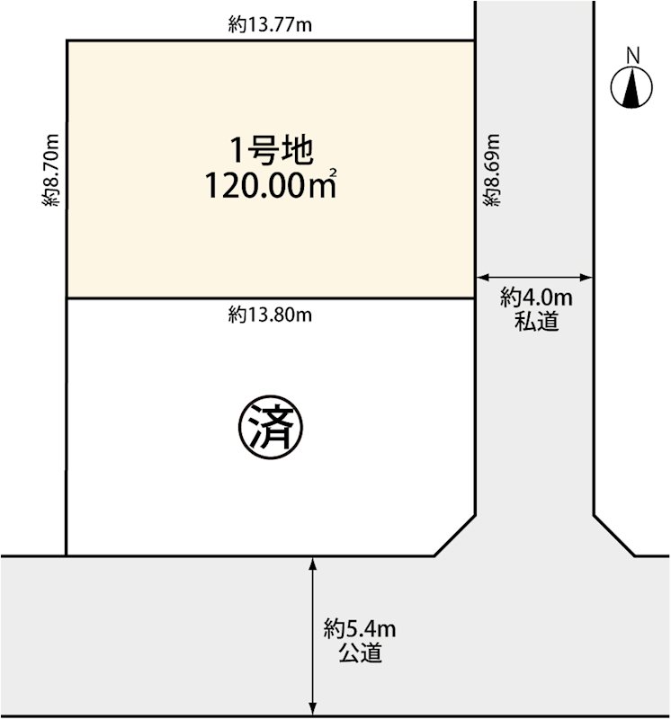 国立市中2丁目売地　　1号地 間取り図