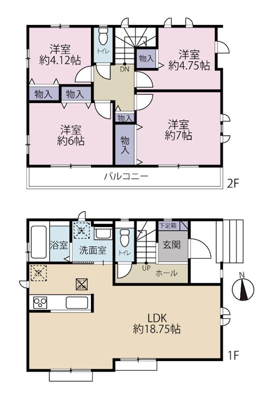 三鷹市新川5丁目　新築　　　　B号棟 間取り図