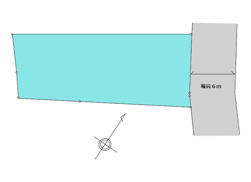 60坪超の整形地！南武線谷保駅徒歩11分の建築条件なし売地 間取り図