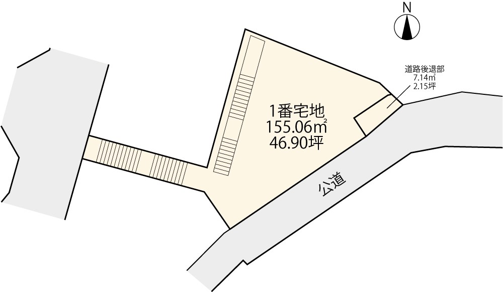 多摩市連光寺  売地 間取り図