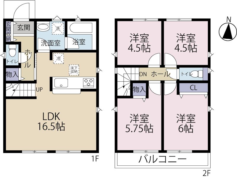 三鷹市中原第9　2号棟 間取り図