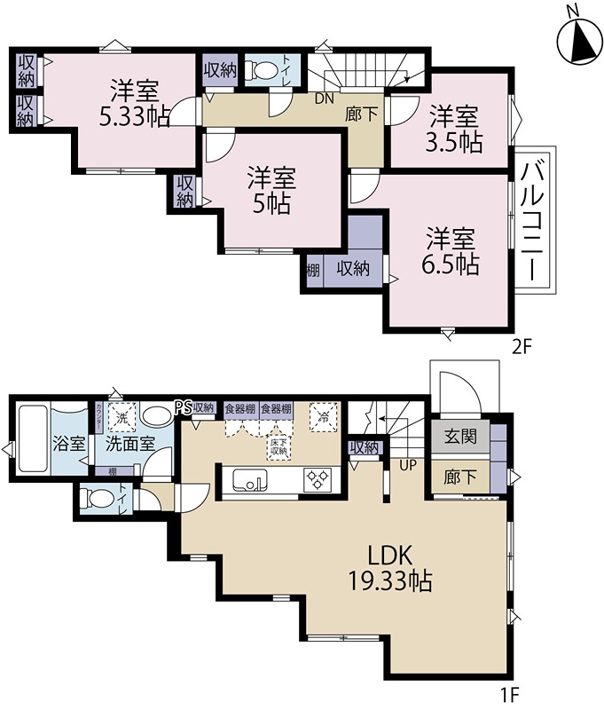 深大寺南町の家 間取り図