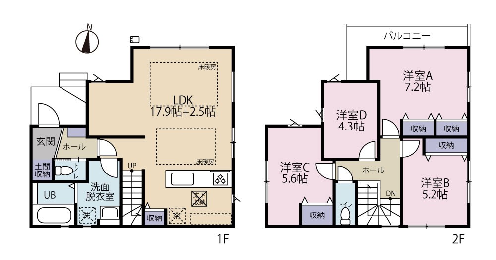 多摩市一ノ宮　新築戸建 間取り図