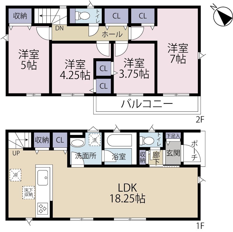 調布市富士見町第８　１号棟 間取り図