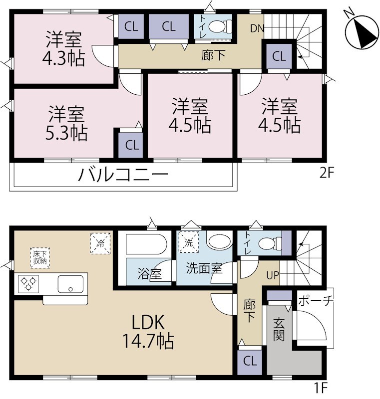 調布市富士見町第８　３号棟 間取り図
