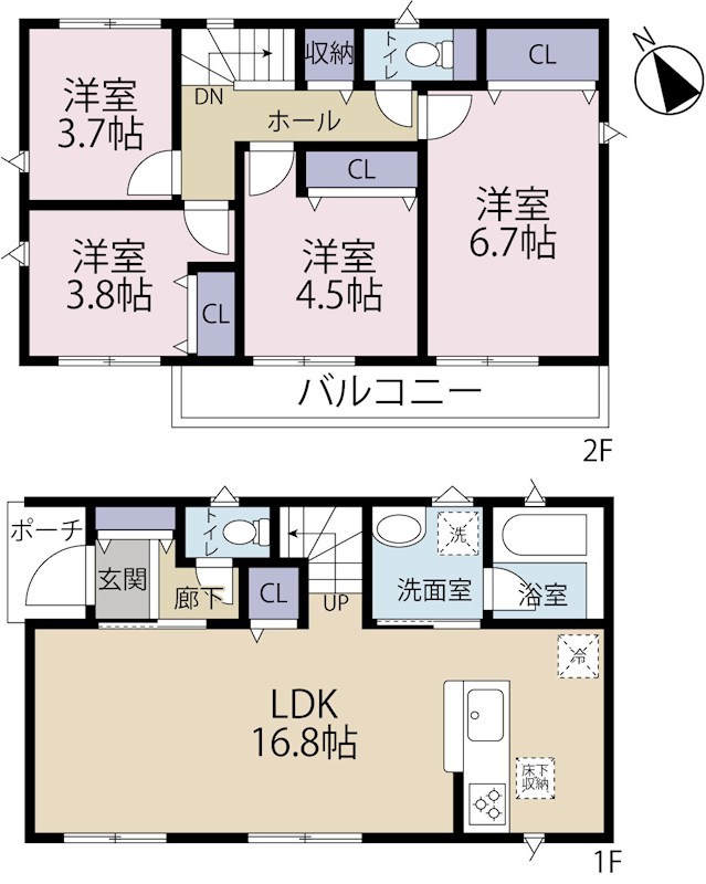 調布市富士見町第８　６号棟 間取り図