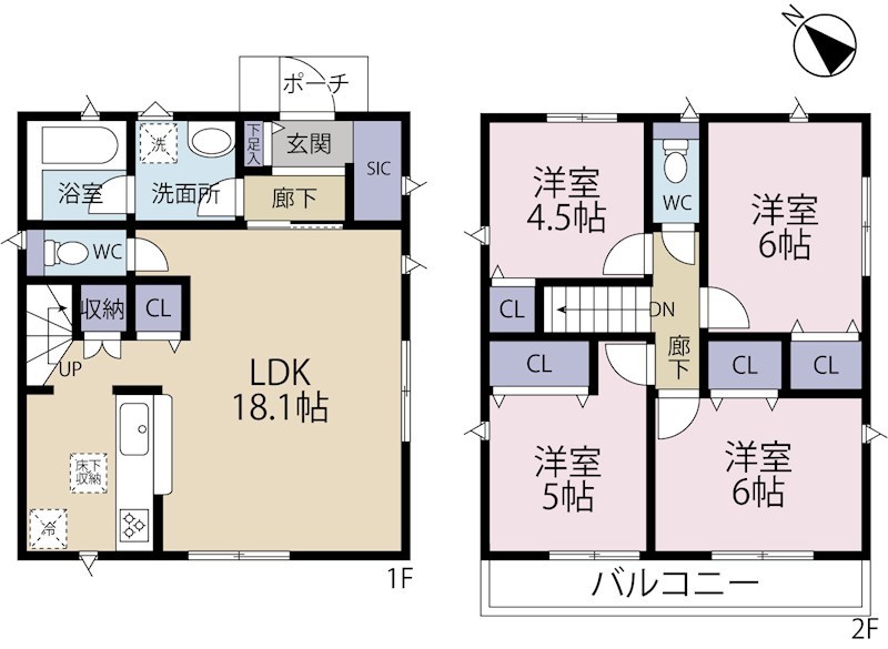 調布市富士見町第９　６号棟 間取り図