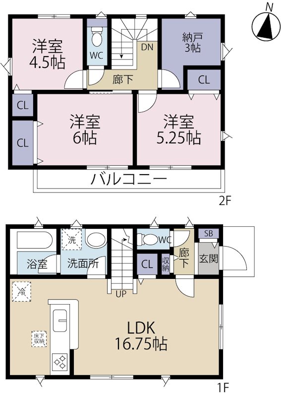 三鷹市野崎第5　1号棟 間取り図