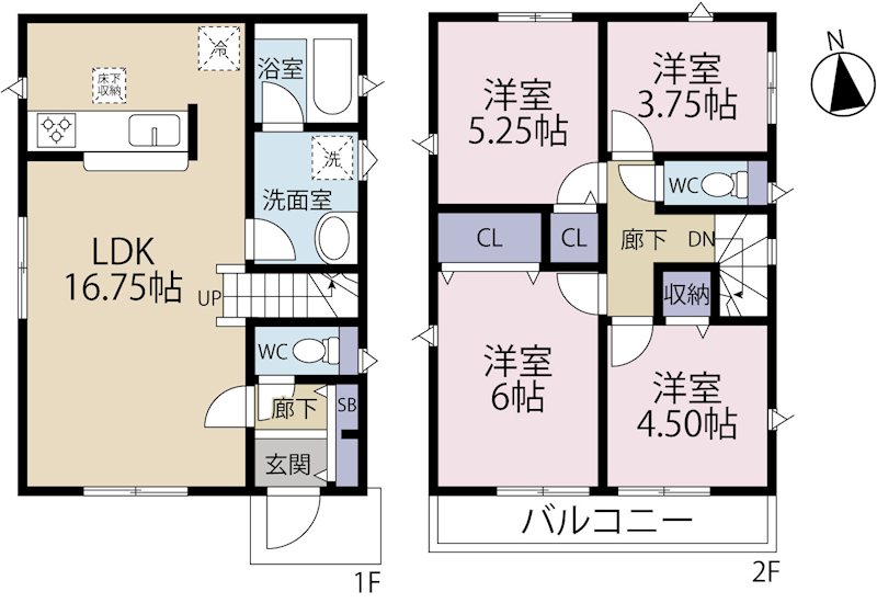 三鷹市野崎第5　2号棟  間取り図