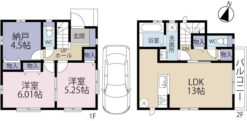 調布市仙川町3丁目　新築戸建 間取り図