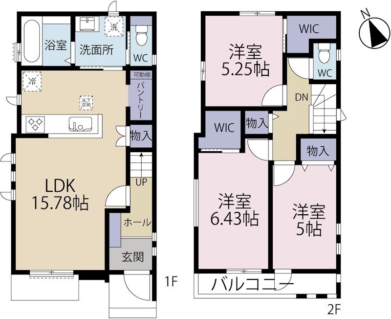 調布市菊野台２丁目　A号棟 間取り図
