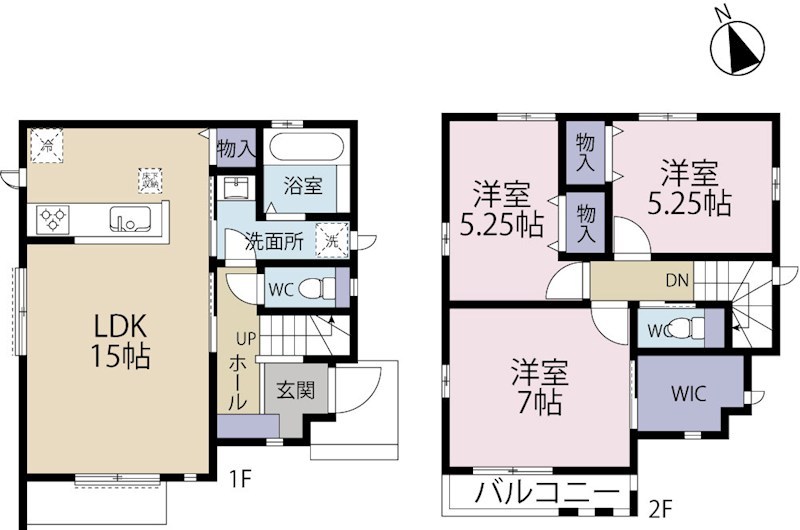 調布市菊野台２丁目　C号棟 間取り図
