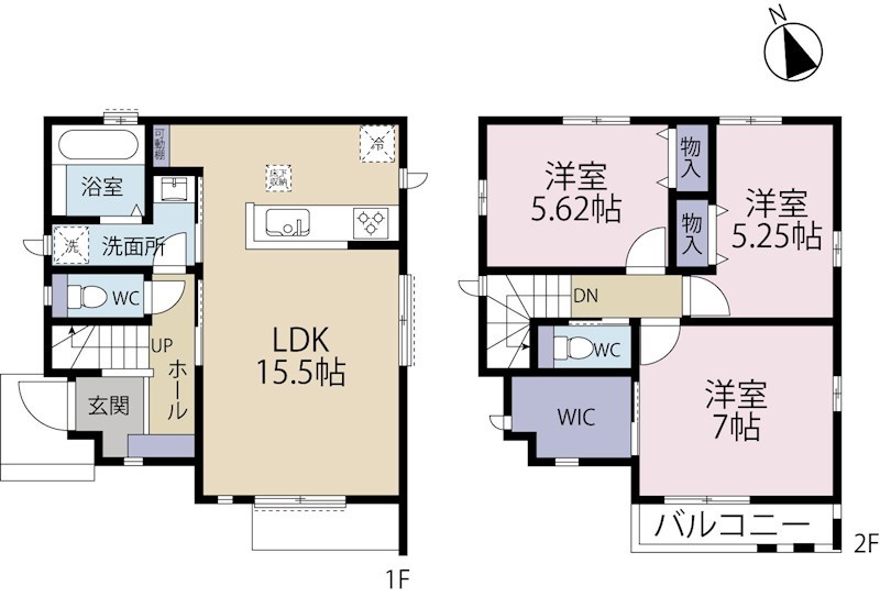 調布市菊野台２丁目　E号棟 間取り図