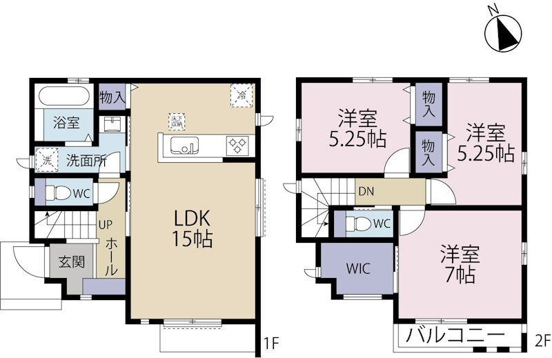 調布市菊野台２丁目　F号棟 間取り図