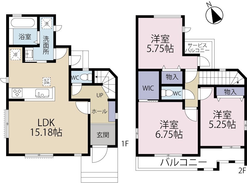 調布市菊野台２丁目　I号棟 間取り図