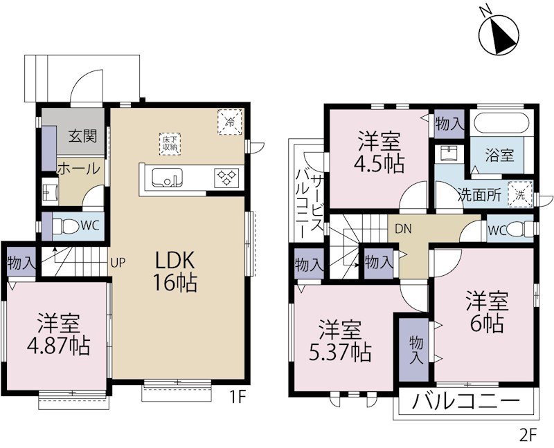 調布市菊野台２丁目　L号棟 間取り図