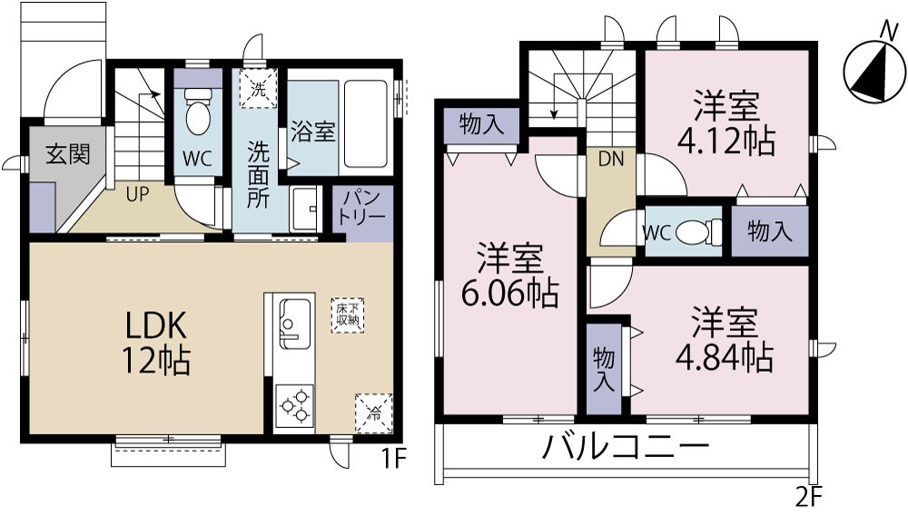 調布市染地2丁目　新築戸建　B号棟 間取り図