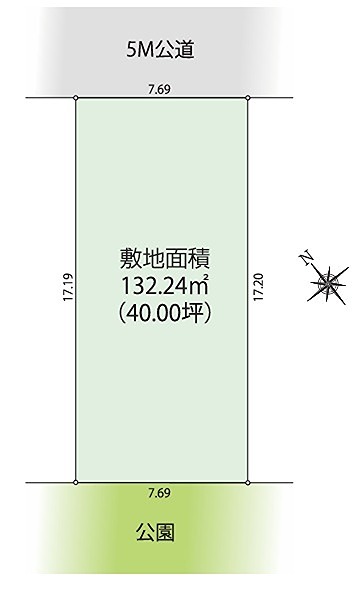 昭島市田中町 建築条件付き売地 外観写真