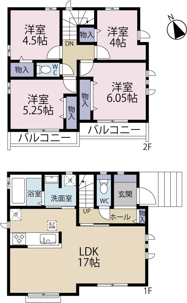 調布市佐須町5丁目　新築戸建　2-G号棟 間取り図