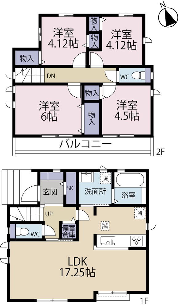 調布市佐須町5丁目（2期）　新築戸建　1-A号棟 間取り図