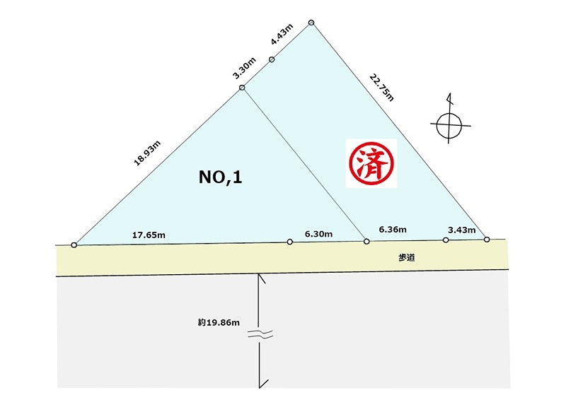 国立市富士見台4丁目  間取図・土地図