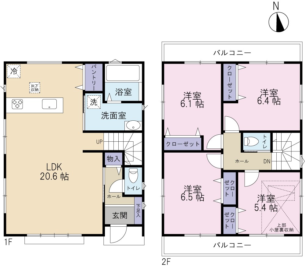 多摩市和田　新築戸建 間取り図