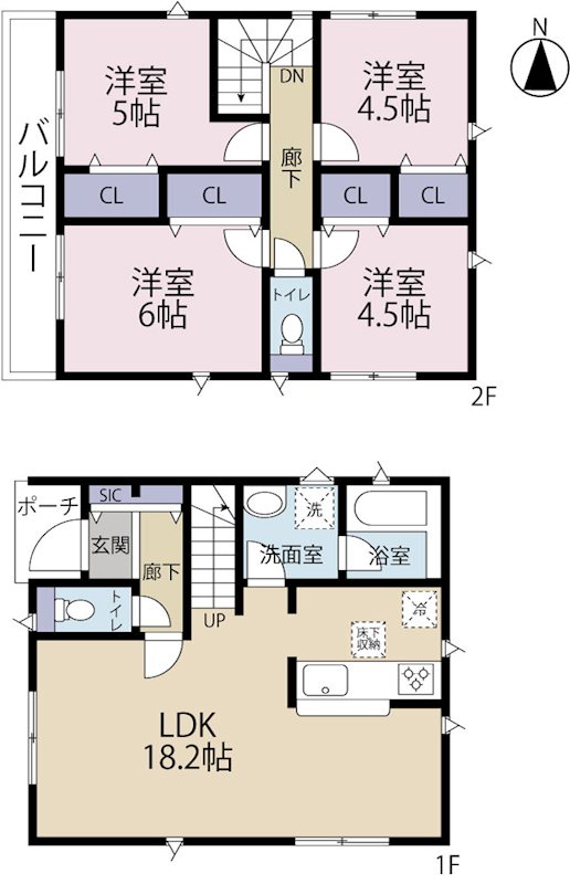 三鷹市北野第9　1号棟 間取り図