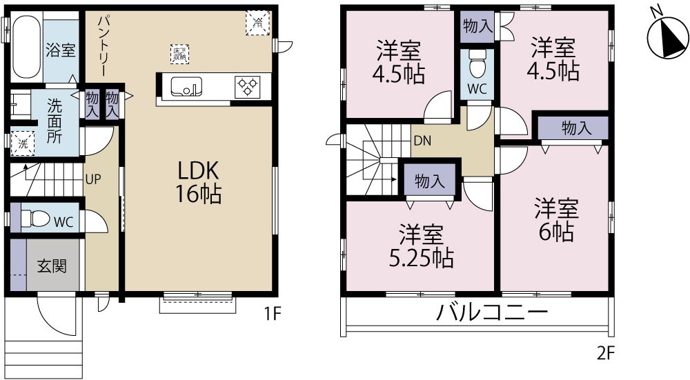 調布市佐須町5丁目（2期）　新築戸建　1-G号棟 間取り図