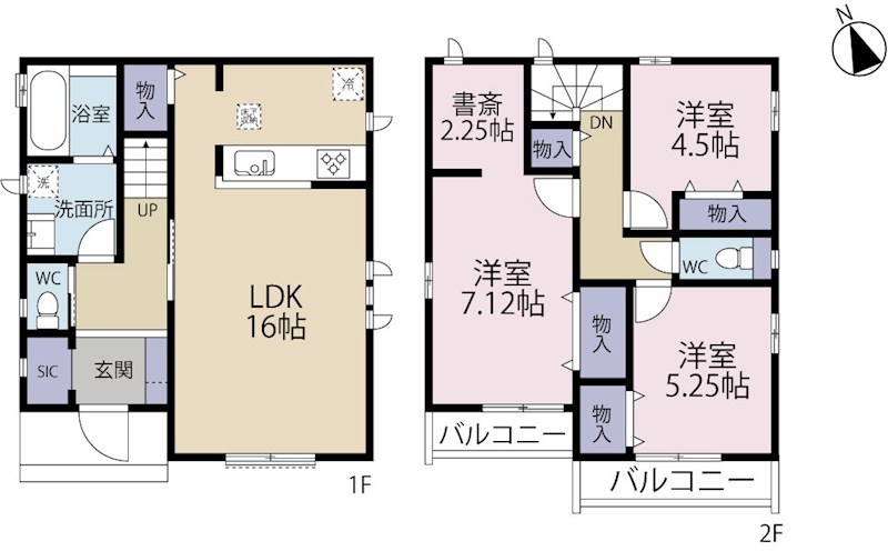 調布市佐須町5丁目（2期）　新築戸建　1-I号棟 間取り図