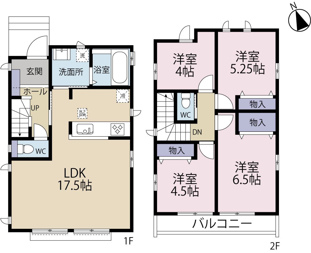 調布市佐須町5丁目（2期）　新築戸建　1-L号棟 間取り図