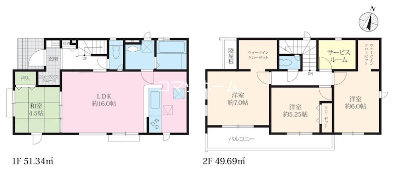八王子市石川町　新築分譲住宅　12号棟 間取り図