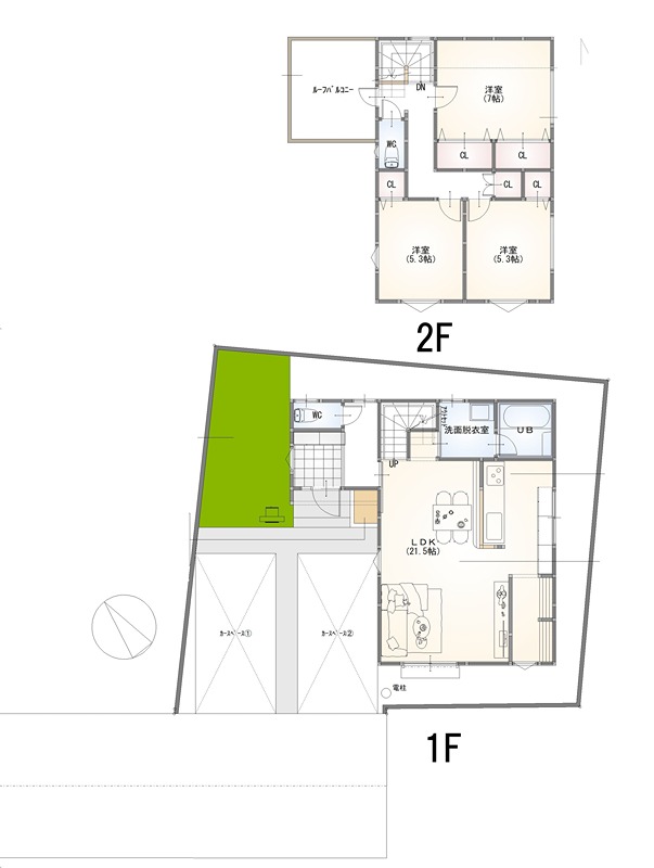 昭島市拝島町　建築条件付売地 間取り図