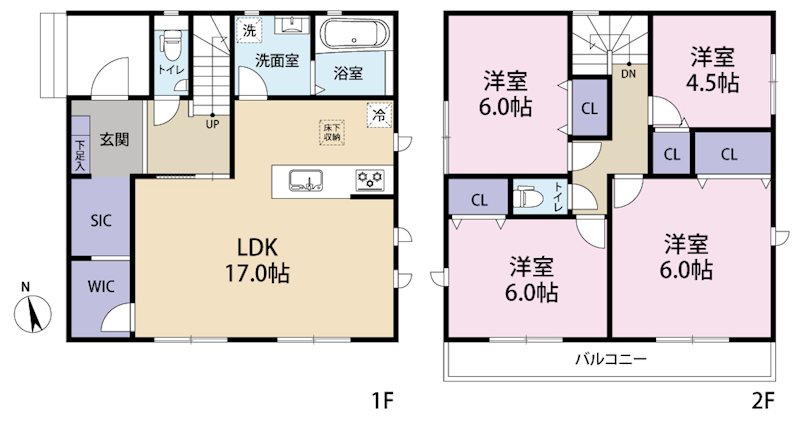 【あきる野小川東１丁目】　　～長期優良住宅で安心の戸建て～ 間取り図