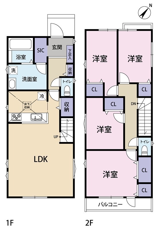 日野市旭が丘２期【１号棟】　～ZEH水準で省エネな新築分譲戸建て～ 間取り図