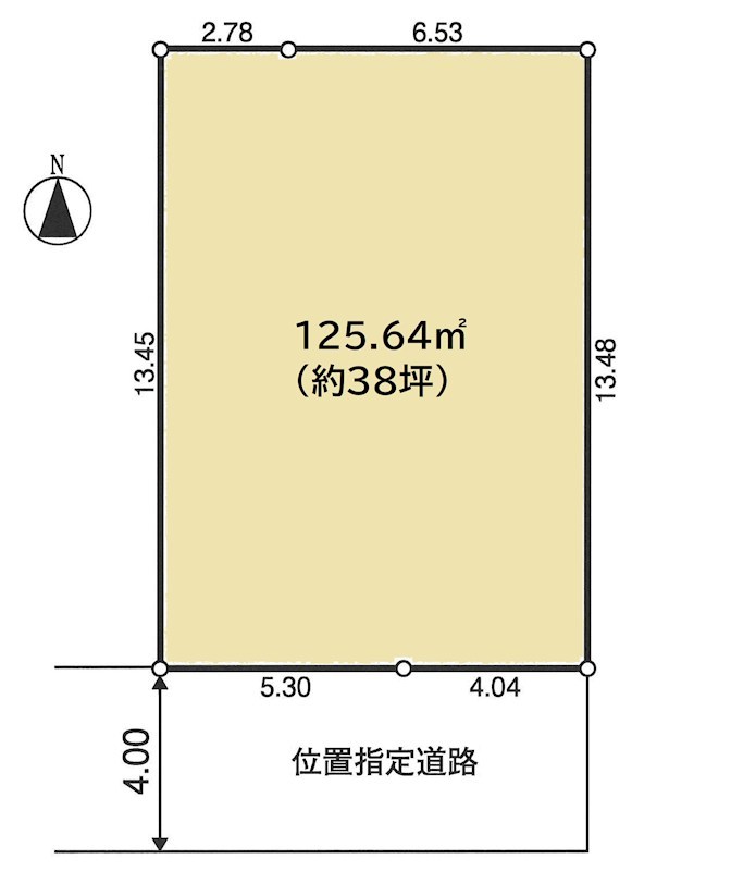 府中市武蔵台　売地 間取り図
