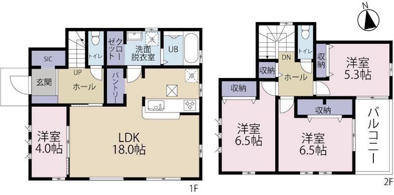 多摩市東寺方　新築分譲戸建て４棟【３号棟】　～2路線利用可！太陽光発電搭載の省エネ住宅～  間取り図