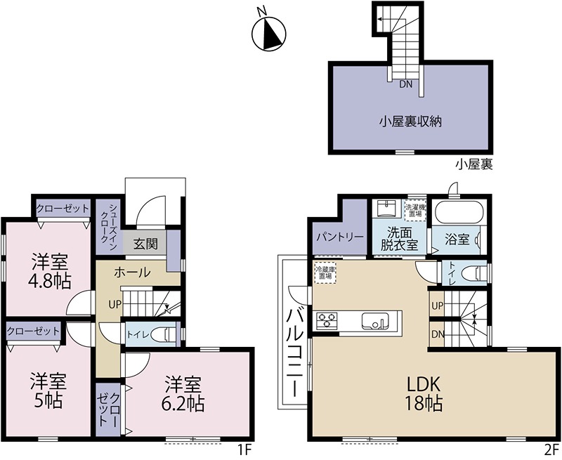東京都府中市浅間町３丁目 間取図・土地図