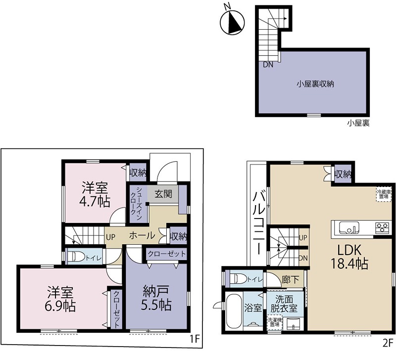 東京都府中市浅間町３丁目 間取図・土地図