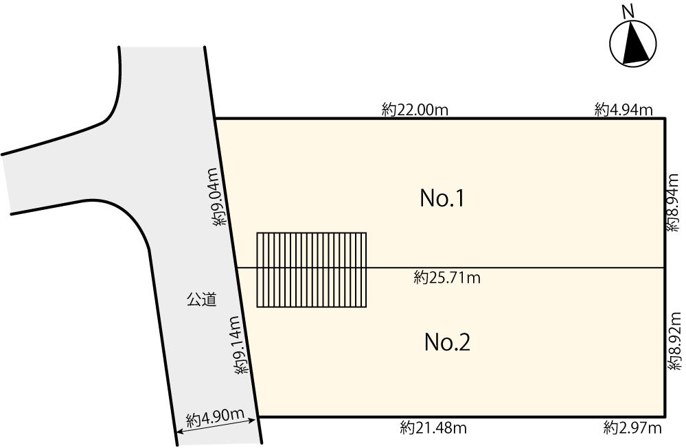 多摩市桜ケ丘３丁目　全２区画/No.2　新規分譲宅地　―眺望良好＋フリープラン自由設計―  間取図・土地図
