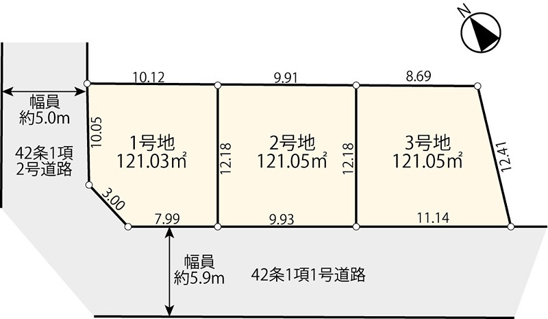 東京都国立市谷保 間取図・土地図
