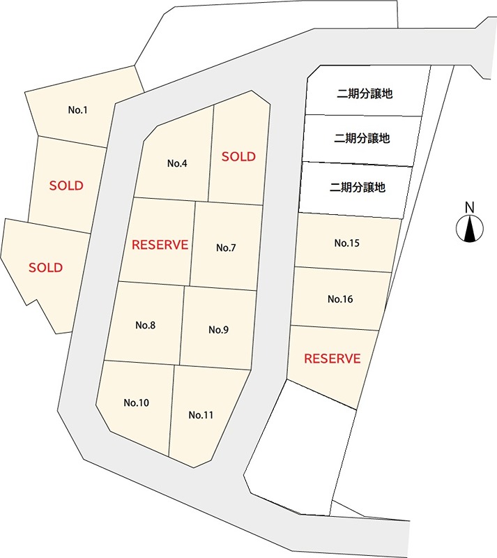 東京都稲城市若葉台１丁目 間取図・土地図