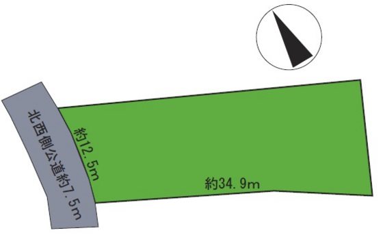 西城北1丁目土地 間取図・土地図