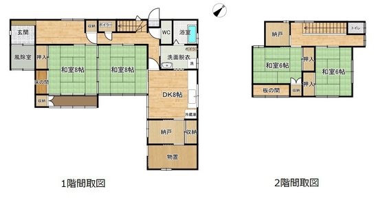 大清水4丁目中古住宅 間取図・土地図