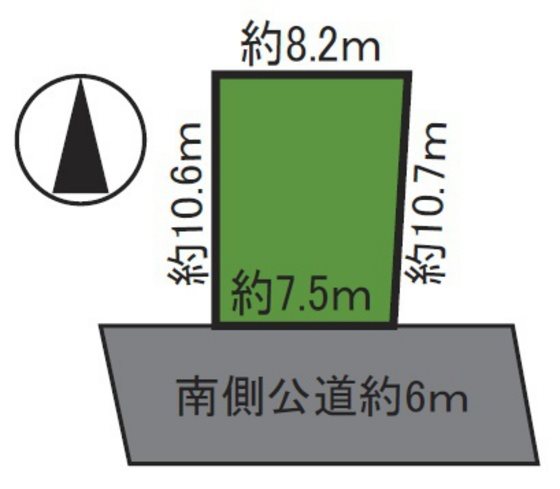 外崎3丁目土地（建物付） 間取図・土地図
