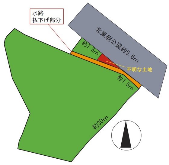 取上5丁目土地（分筆地） 間取図・土地図
