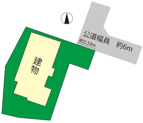 【商談中】取上2丁目土地（建物付） 間取図・土地図